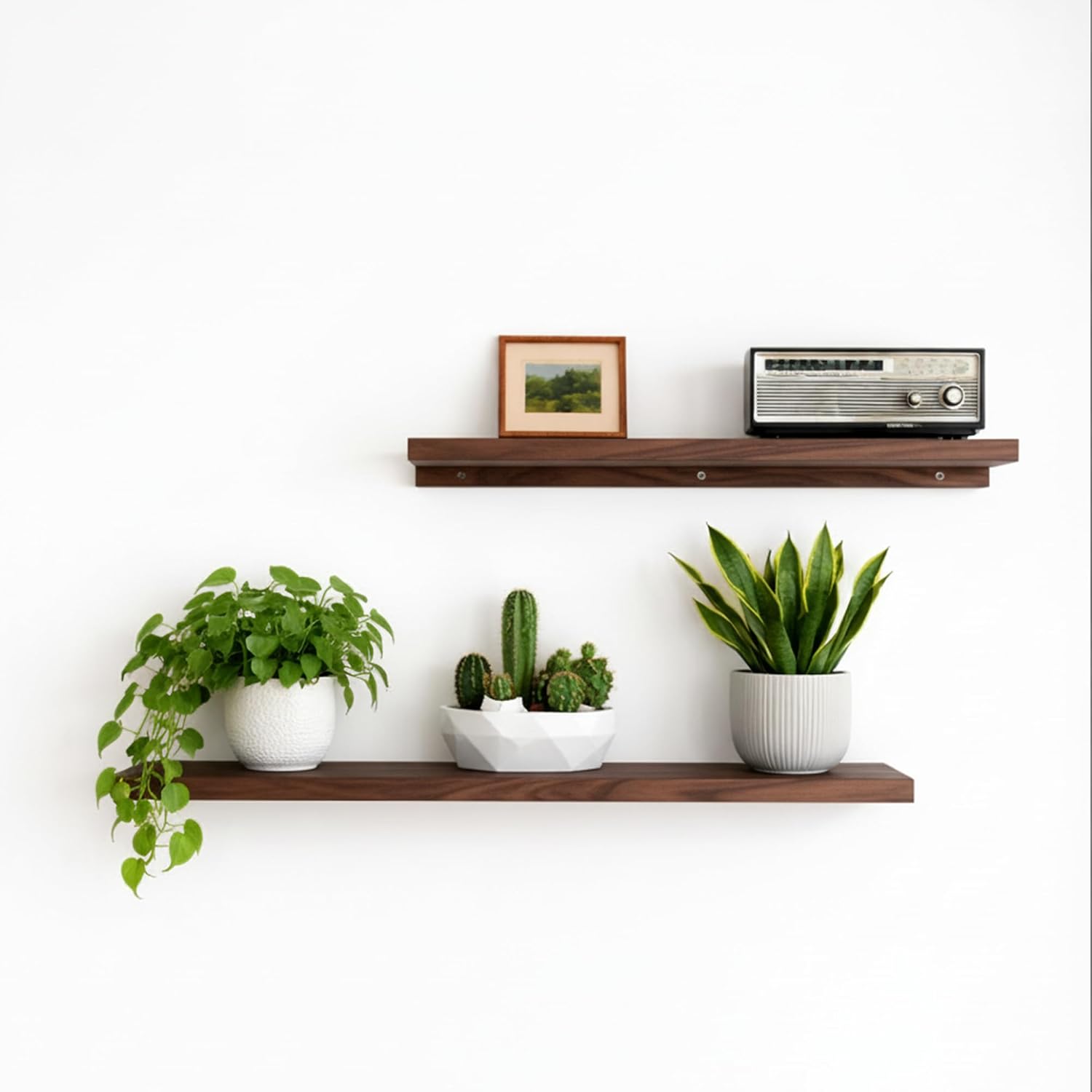 Solid Wood Floating Shelves Set of 2, 3-FT
