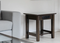 Small Solid Wood End Table With Charging Station